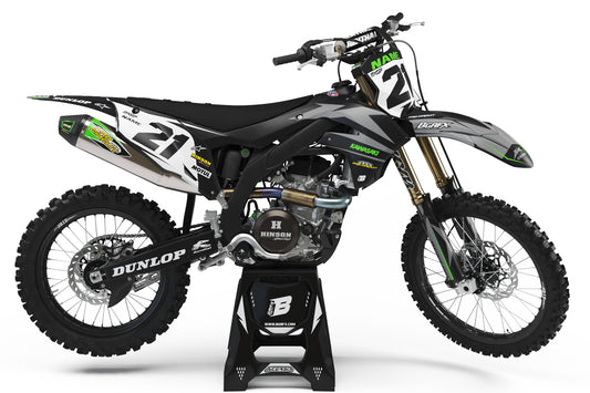 GRAPHICS KIT FOR KAWASAKI ''DIRT BLACK'' DESIGN