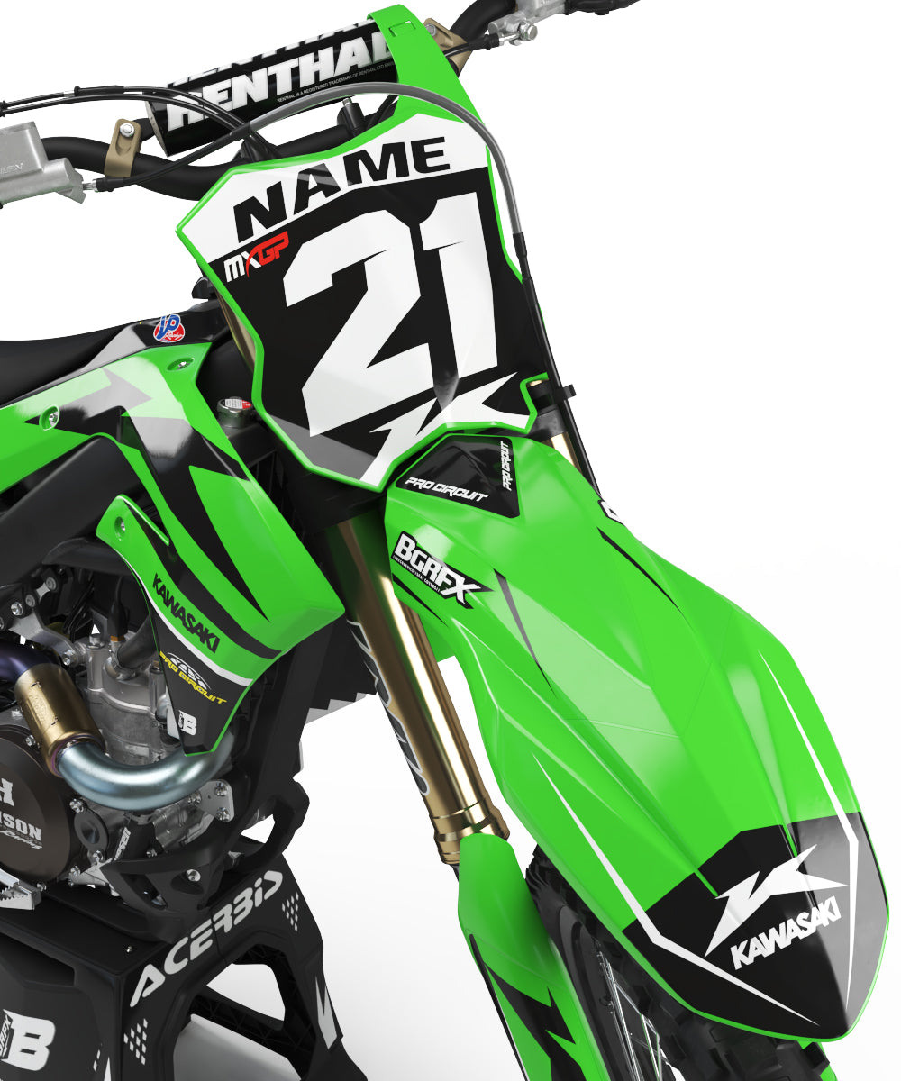 GRAPHICS KIT FOR KAWASAKI ''DIRT'' DESIGN