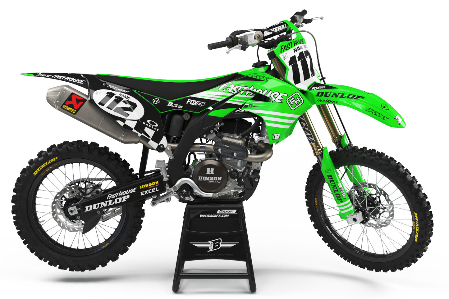 GRAPHICS KIT FOR KAWASAKI ''FINISH'' DESIGN