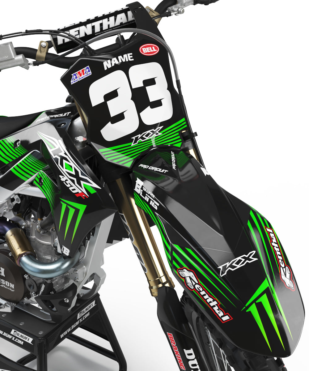 GRAPHICS KIT FOR KAWASAKI ''VORTEX'' DESIGN