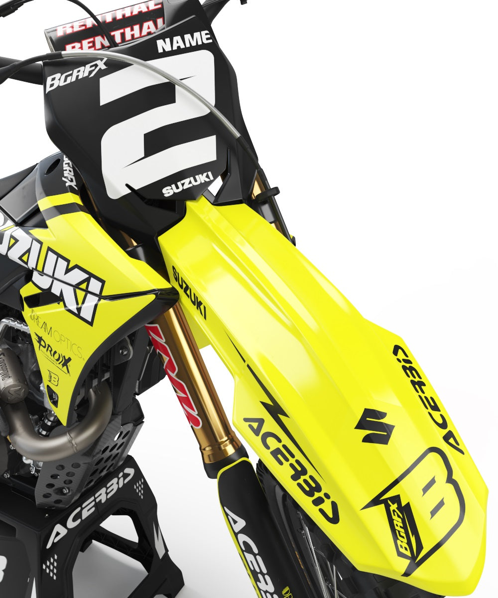 SUZUKI MATT GRAPHICS KIT ''BASED Yellow'' DESIGN