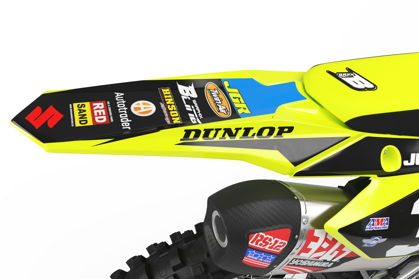 SUZUKI FLUO NEON GRAPHICS KIT ''JGR RACING'' DESIGN