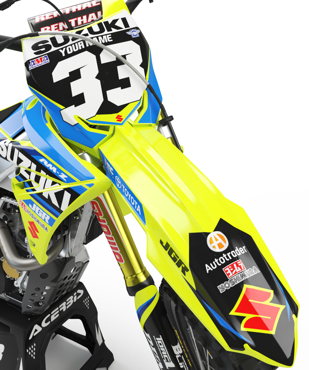 SUZUKI FLUO NEON GRAPHICS KIT ''JGR RACING'' DESIGN