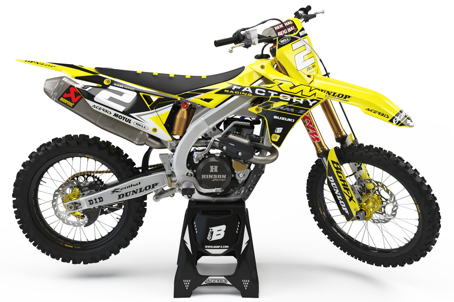 SUZUKI GRAPHICS KIT ''SHADES YELLOW'' DESIGN