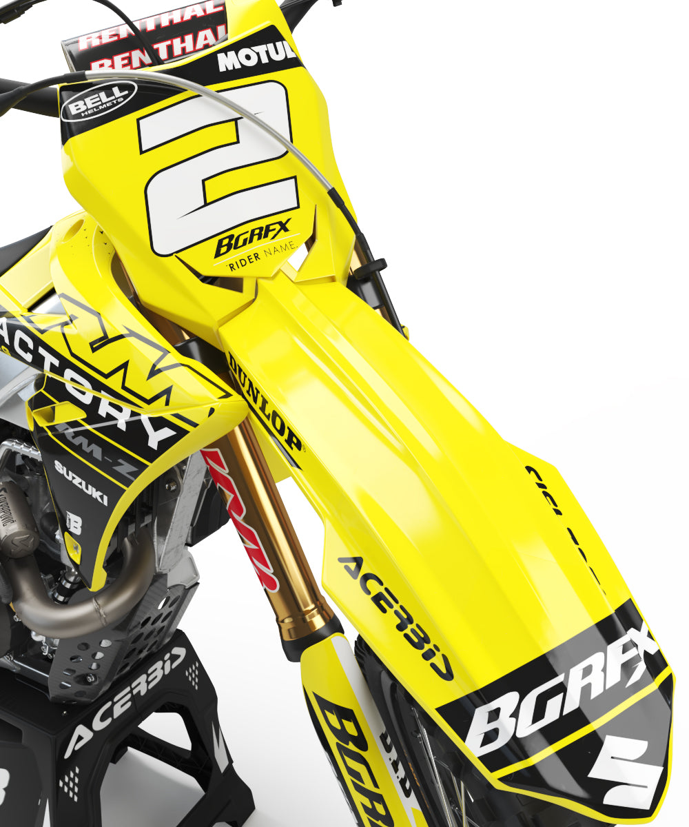 SUZUKI GRAPHICS KIT ''SHADES YELLOW'' DESIGN