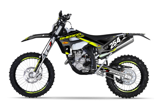 SHERCO SE/SEF-R 2017-2019 ENDURO FLUO GRAPHICS KIT "CURVE" DESIGN