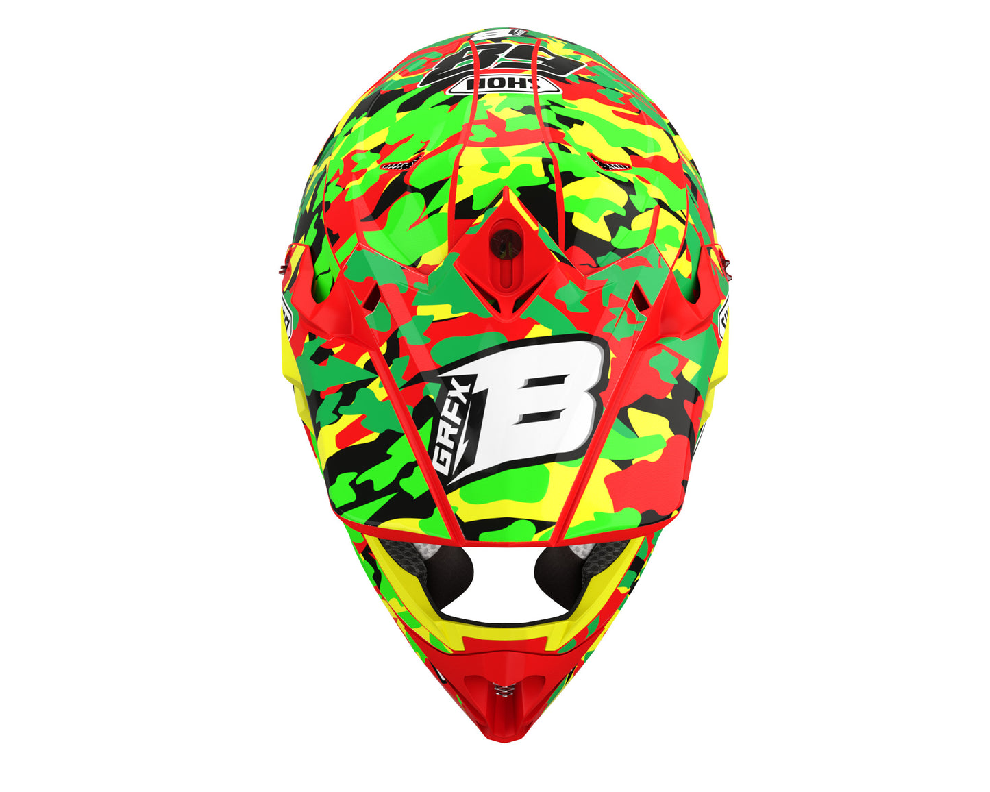 camo motorcycle helmets bright HELMET GRAPHICS KIT ''Camo Rasta'' DESIGN – bling graphix