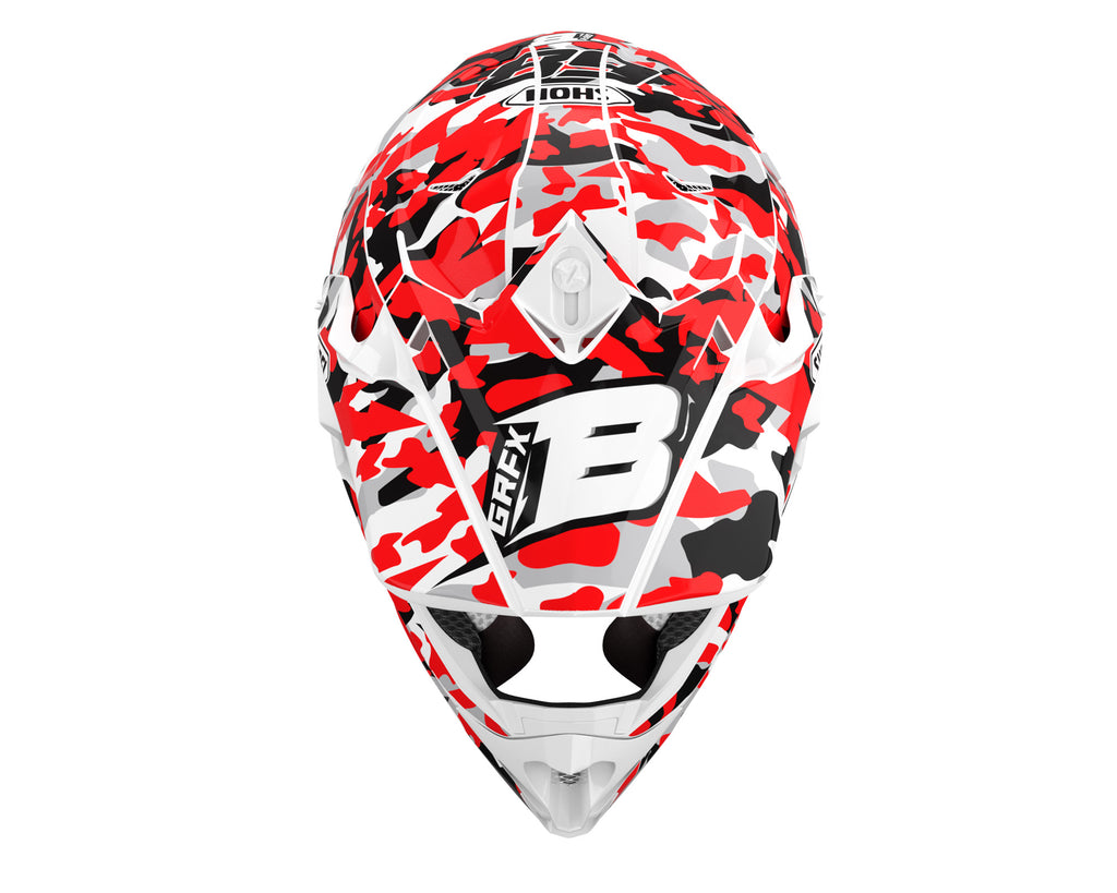 HELMET GRAPHICS KIT ''Camo Red'' DESIGN bling graphix