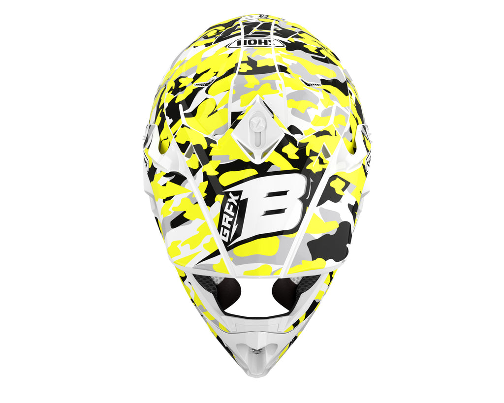 HELMET GRAPHICS KIT ''Camo Yellow'' DESIGN bling graphix