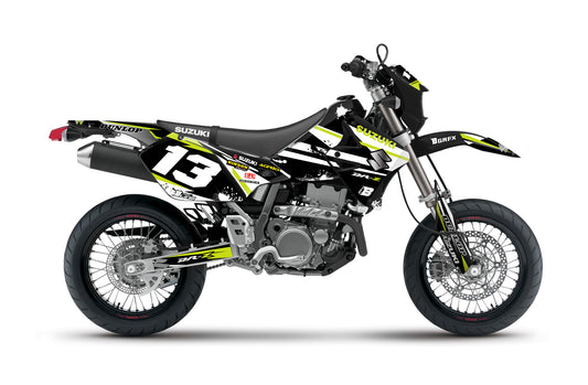 SUZUKI DRZ400 FLUO GRAPHICS KIT ''Brushed'' DESIGN