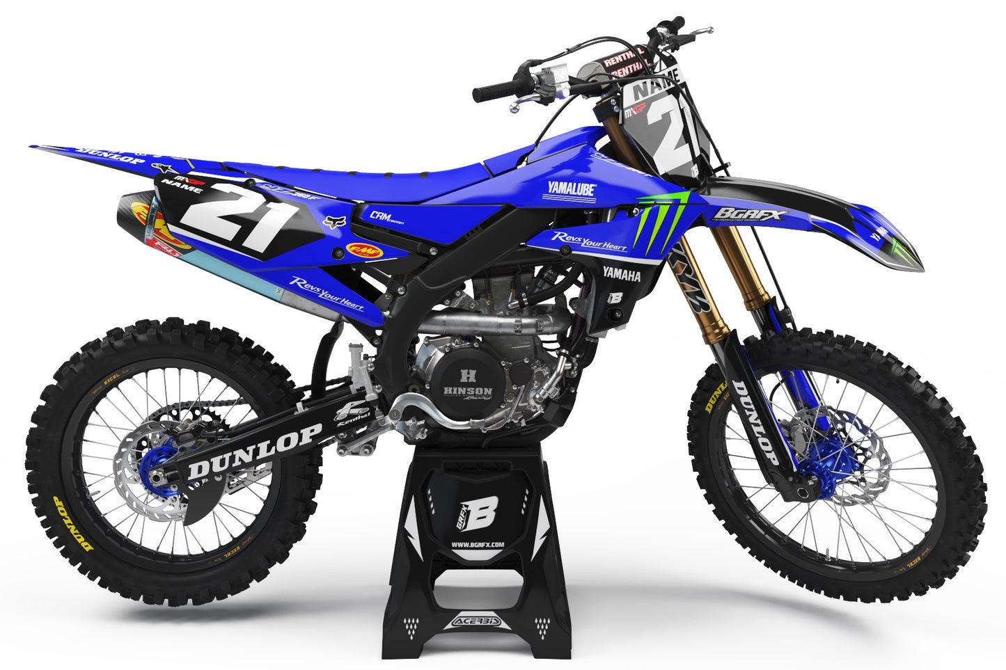 YAMAHA GRAPHICS KIT ''RevsYourHeart Blue'' DESIGN