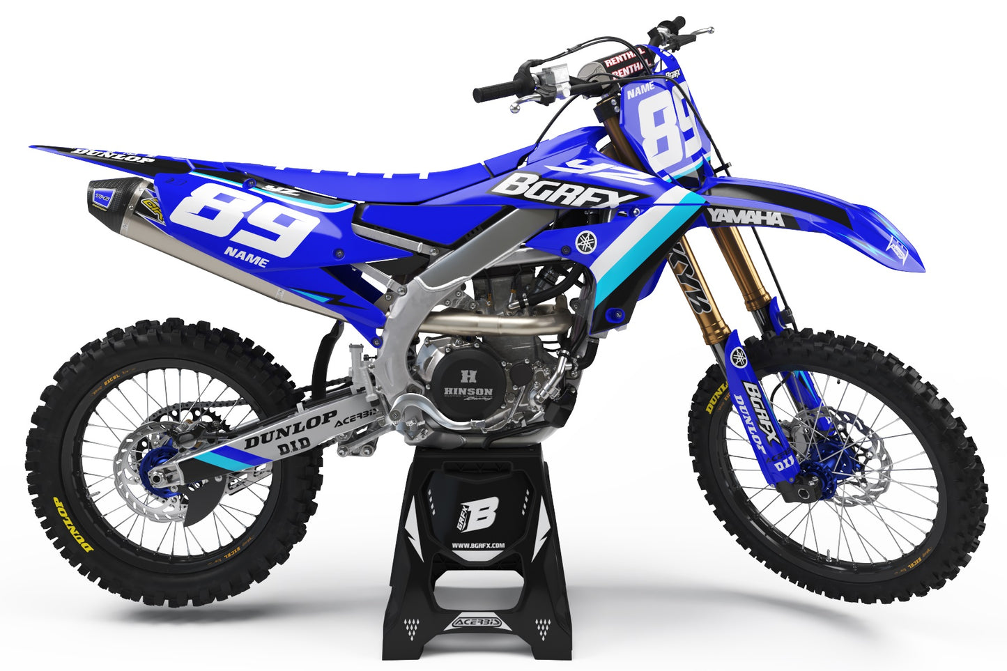 YAMAHA GRAPHICS KIT ''WAVED BLUE'' DESIGN