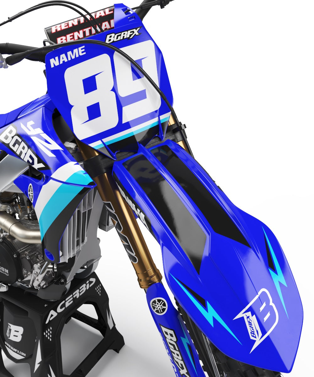 YAMAHA GRAPHICS KIT ''WAVED BLUE'' DESIGN