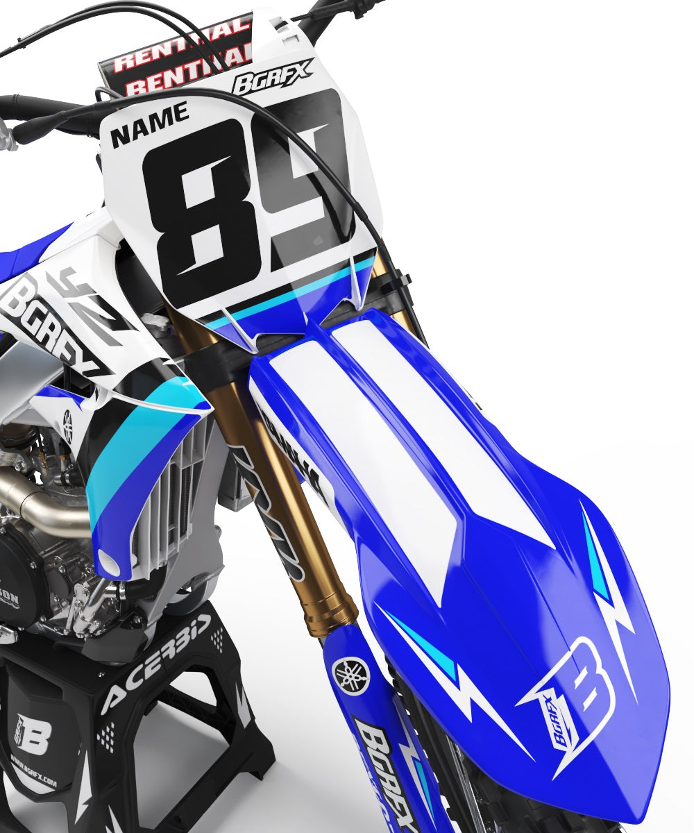 YAMAHA GRAPHICS KIT ''WAVED WHITE'' DESIGN